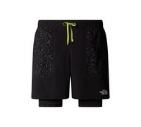 The North Face Pantaloncini da corsa Sunriser 2in1 6in - Nero, Verde Neon
