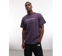 The North Face - T-shirt comoda viola con logo attorcigliato S