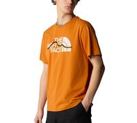 The North Face T-Shirt da Uomo Mountain Line Arancione Taglia S Codice NF0A87NTPCO Arancione