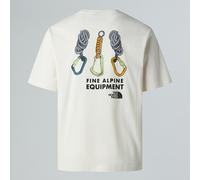 The North Face - Explore Gear - T-shirt bianco sporco unisex vestibilità comoda con stampa sulla schiena XL