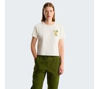 The North Face T-shirt Flora Embroidered Regular Graphic Da Donna White Dune Rozmiar M female