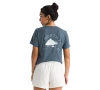 The North Face - T-Shirt Grafica Monte Regular da Donna - Mix di Cotone e Poliestere - Stampa Grafica a Base d'Acqua sul Fronte e sul Retro-Granite Grey, XS