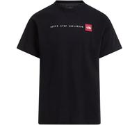 The North Face - T-Shirt Grafica Regolare da Uomo Never Stop Exploring - Morbido Cotone, Miscela di Poliestere - Stampa Grafica a Base d'Acqua-TNF Black, L