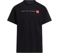THE NORTH FACE - T-Shirt Grafica Regolare da Uomo Never Stop Exploring - Morbido Cotone, Miscela di Poliestere - Stampa Grafica a Base d'Acqua-TNF Black, L