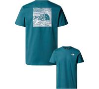 The North Face - T-shirt in Cotone - M SS Box Nse Celebration Tee Space per Uomo in Cotone - Taglia 152-160 - Blu