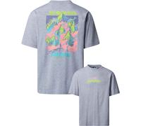 The North Face - T-shirt in Cotone - U Expedition Celebration Oversized S/S T TNF Light Grey Heather per Uomo in Cotone - Taglia L - Grigio