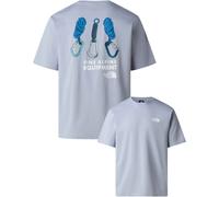 The North Face - T-shirt in Cotone - U Explore Gear Relaxed S/S Tee Blue Flax per Uomo in Cotone - Taglia XL