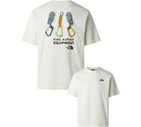 The North Face - T-shirt in Cotone - U Explore Gear Relaxed S/S Tee White Dune per Uomo in Cotone - Taglia L - Beige