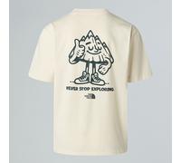 The North Face Unisex Mountain Fun Oversized T-Shirt White Dune XXS