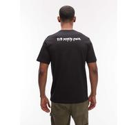 The North Face - T-shirt nera con stampa logo Liquid sul retro-Nero M
