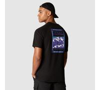 The North Face - Denali - T-shirt nera con maniche raglan e stampa-Nero XL