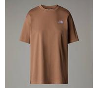 THE NORTH FACE Maglia extra large 'ESSENTIAL' mocca / bianco, Taglia XS