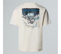 The North Face T-shirt Powder Days Relaxed Graphic Unisex White Dune Rozmiar S male