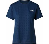 The North Face - T-shirt tecnico e leggero da escursionismo - W Flex Geo Embossed Short Sleeve Reg Tee Summit Navy per Donne in Pelle - Taglia L - Blu navy