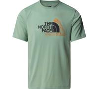 The North Face - T-shirt traspirante - M Mountain Foundation SS Tee Graphic Slate Moss per Uomo - Taglia S - Verde