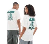 The North Face - T-shirt unisex bianco sporco con stampa "No Signal" sul retro XL