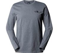 The North Face - T-shirt Uomo a maniche lunghe - M L/S Simple Dome Tee TNF Medium Grey Heather per Uomo - Taglia S - Grigio