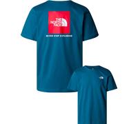 The North Face - T-shirt Uomo versatile con logo stampato - M SS Box NSE Tee Mineral Ink TNF Red per Uomo in Cotone - Taglia M - Blu