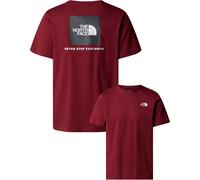 The North Face - T-shirt Uomo versatile con logo stampato - M SS Box NSE Tee Sumac Asphalt Grey per Uomo in Cotone - Taglia XL - Bordeaux