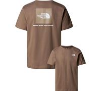 The North Face - T-shirt Uomo versatile con stampa del logo - M SS Box NSE Tee Mocha Brown Mushroom Grey per Uomo in Cotone - Taglia S - Marrone