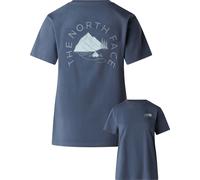 The North Face - T-shirt urbana in misto cotone leggero a maniche corte - W Monte Regular Short Sleeve Tee-Graphic Granite Grey per Donne in Cotone - Taglia M - Blu