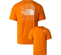 The North Face - T-shirt urbana leggera a maniche corte - M Bitmap Logo Short Sleeves Tee-Graphic Dust Orange per Uomo - Taglia S - Arancione