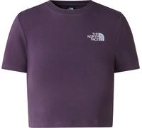 The North Face - T-shirt urbano in cotone stretch a maniche corte - W Essential Cropped Slim Short Sleeve Tee Endless Dusk per Donne in Cotone - Taglia S - Viola
