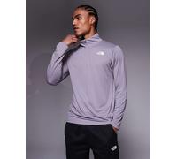 The North Face - Training 24/7 - Top grigio con logo e zip corta L