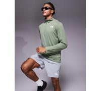 The North Face - Training 24/7 - Top verde con zip corta e logo L