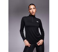 The North Face - Training Flex - Top nero con logo e zip corta M