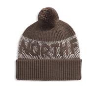 The North Face - Cappello con pompon - Retro Cabin Beanie Smokey Brown White Dune in Poliestere Riciclato - Marrone
