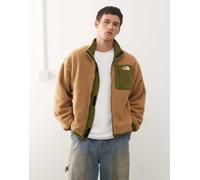 The North Face - Yumiori - Giacca in pile double-face marrone e verde oliva M