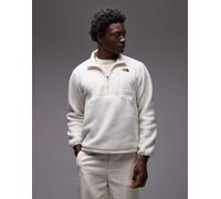 The North Face - Yumiori Off Peak - Pile pesante bianco sporco color block con zip corta 2XL