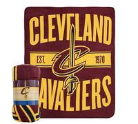 The Northwest Company Micro Raschel Throw, Cleveland Cavaliers-Coperta con Motivo a Righe Unisex-Adulto, Rosso, 46" x 60"