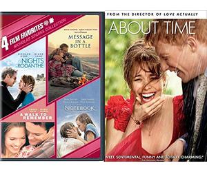 The Notebook + About Time Romance Movies DVD A walk to Remember / Nights in Rodanthe / Message in a Bottle Set Double Love Twice as Much