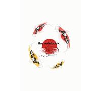 The Notebook.: Notebook or Journal with Japanese style Red sun and Japanese Carp Koi To write or Draw in