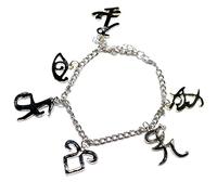 The Novel Classic Movie Bracciale Mix The Mortal Instruments City Of Bones Rune Charms Bracciali in argento pieno