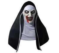 The Nun, maschera in lattice a testa intera, costume horror gotico, per adulti, ideale per Halloween, feste di film spaventosi e case infestate