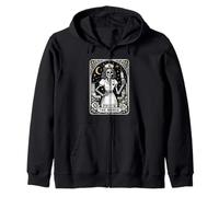 The Nurse Tarot Skeleton Night Shift RN Vintage Graphic Felpa con Cappuccio