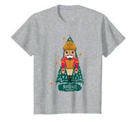 The Nutcracker Tree Natale Maglietta, Bambini, Grigio Melange, 6 anni