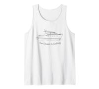 The Ocean Is Calling Cabin Cruiser Boat Life Boater, Regalo Canotta