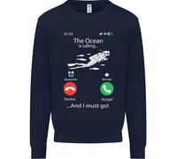 The Ocean Is Calling Scuba Diving Diver Uomo Sweatshirt Jumper