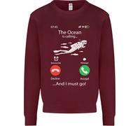 The Ocean Is Calling Scuba Diving Diver Uomo Sweatshirt Jumper