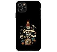 The Ocean Is My Happy Place Lighthouse Nautical Design Custodia per iPhone 11 Pro Max