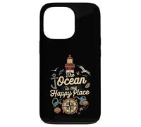 The Ocean Is My Happy Place Lighthouse Nautical Design Custodia per iPhone 13 Pro