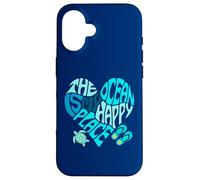 The Ocean is My Happy Place Sea Beach Life Better Flip Flops Custodia per iPhone 16
