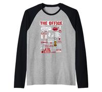 The Office Citazione Mash-Up Vintage Funny Maglia con Maniche Raglan