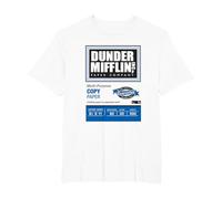The Office Dunder Mifflin Copy Paper Label Maglietta, Uomo Taglie Grandi, Bianco, 5X Tall