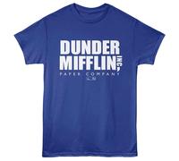 The Office - Logo Dunder Mifflin - T-Shirt A Maniche Corte - Royale