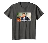 The Office Michael Non ne Ho Idea Maglietta, Bambini, Asfalto, 6 Anni